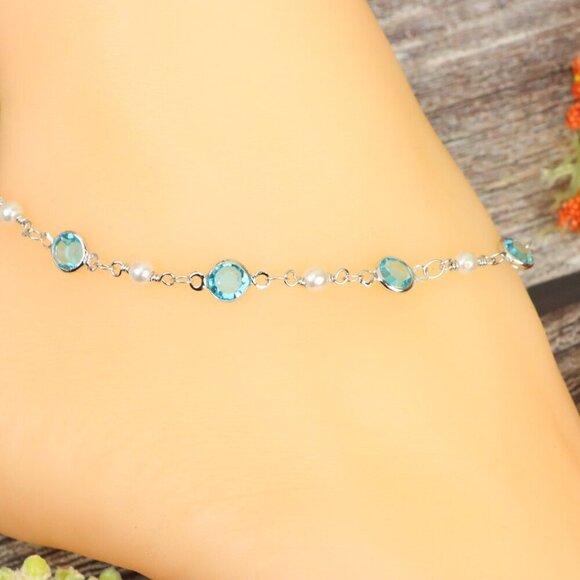 "Elegant Handmade Anklet – Delicate Jewelry for Women, MAR091631 - Picture 1 of 10